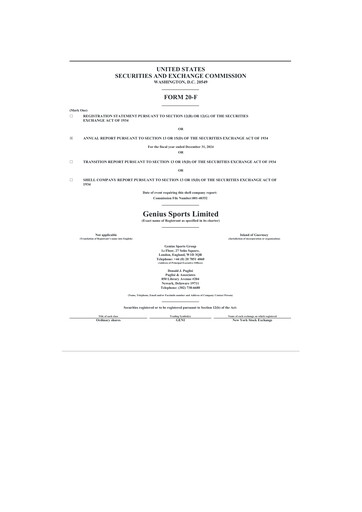Thumbnail Genius Sports 20-F Annual Report 2024
