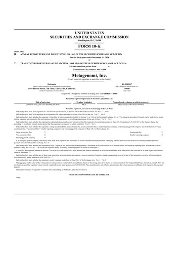 Thumbnail Metagenomi 10-K Annual Report 2024