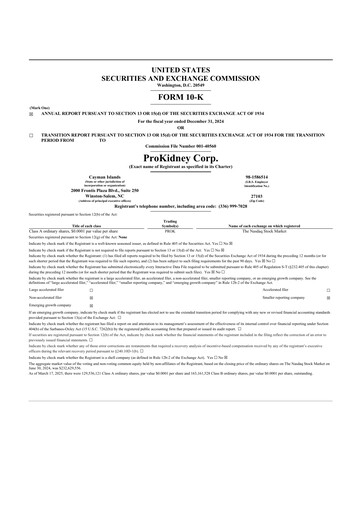 Thumbnail ProKidney 10-K Annual Report 2024