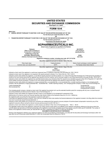 Thumbnail scPharmaceuticals 10-K Annual Report 2024