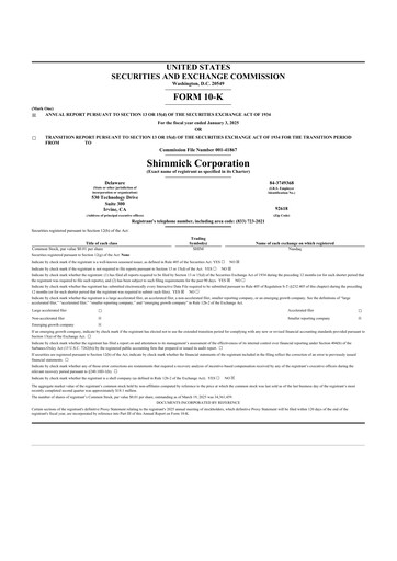 Thumbnail Shimmick 10-K Annual Report 2025