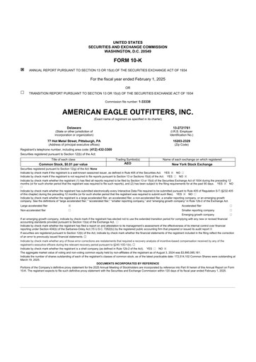 Thumbnail American Eagle Outfitters
 10-K Annual Report 2024