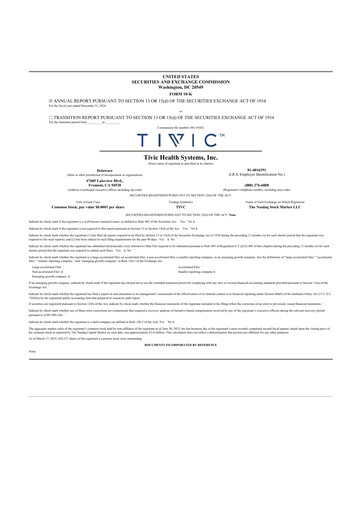 Thumbnail Tivic Health Systems 10-K Annual Report 2024