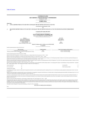 Thumbnail GCT Semiconductor 10-K Annual Report 2024