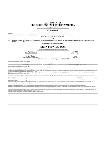 Thumbnail Beta Bionics 10-K Annual Report 2024