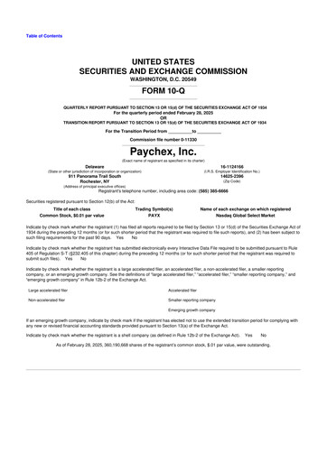 Vorschaubild Paychex 10-Q Quartalsbericht 2025 