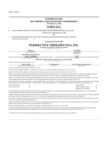 Thumbnail Perspective Therapeutics 10-K Annual Report 2024