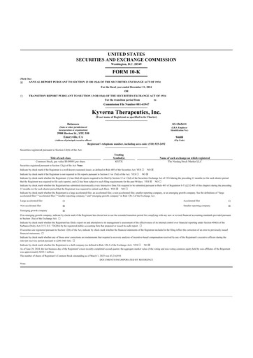 Thumbnail Kyverna Therapeutics 10-K Annual Report 2024