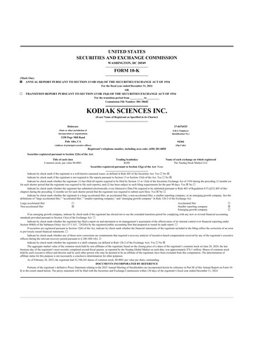 Thumbnail Kodiak Sciences
 10-K Annual Report 2024