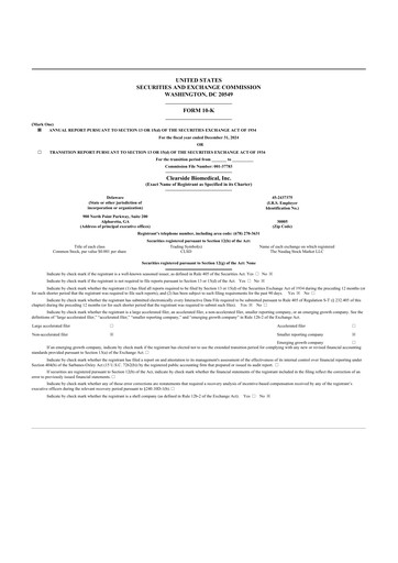 Thumbnail Clearside Biomedical
 10-K Annual Report 2024