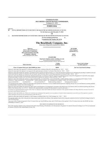 Vorschaubild The Beachbody Company 10-K Jahresbericht 2024