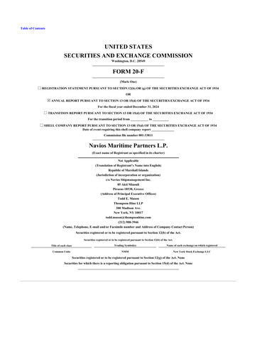 Thumbnail Navios Maritime Partners 20-F Annual Report 2024