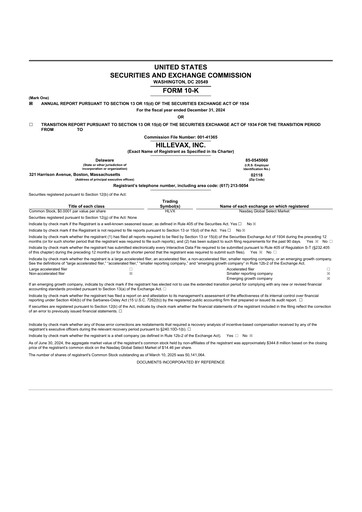 Thumbnail HilleVax 10-K Annual Report 2024