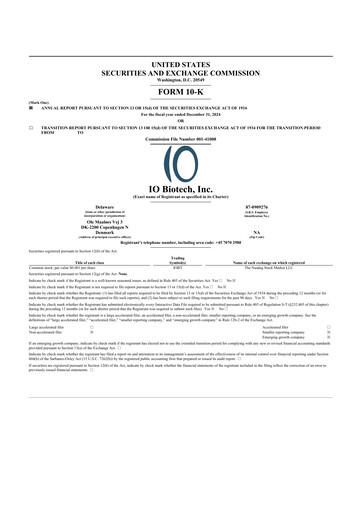 Thumbnail IO Biotech 10-K Annual Report 2024