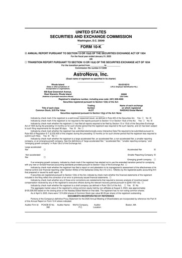 Miniature AstroNova, Inc. 10-K Rapport annuel 2025