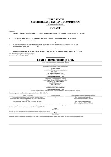 Thumbnail LexinFintech Holdings
 20-F Annual Report 2024