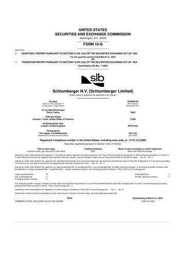 Vorschaubild SLB (Schlumberger) 10-Q Quartalsbericht 2025 