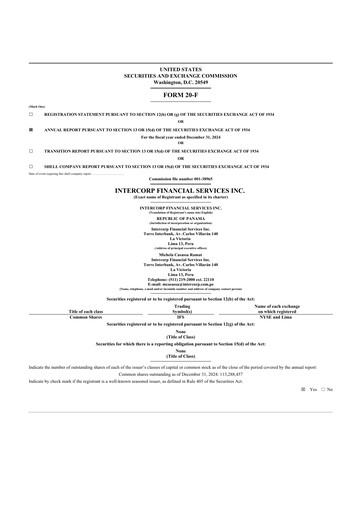 Thumbnail Intercorp Financial Services 20-F Annual Report 2024