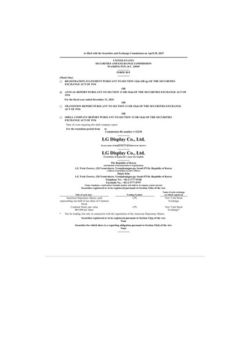 Thumbnail LG Display 20-F Annual Report 2024