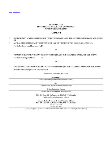 Thumbnail Mogo
 20-F Annual Report 2024