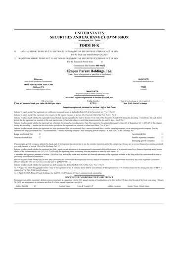 Miniature e2open 10-K Rapport annuel 2025