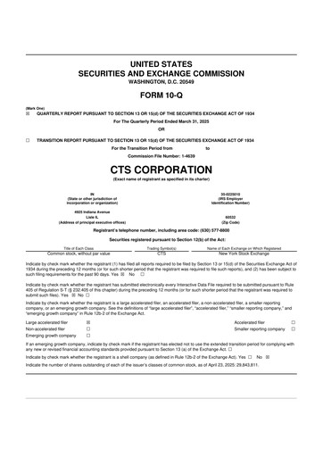 Thumbnail CTS Corporation 10-Q Quarterly Report FY2025 