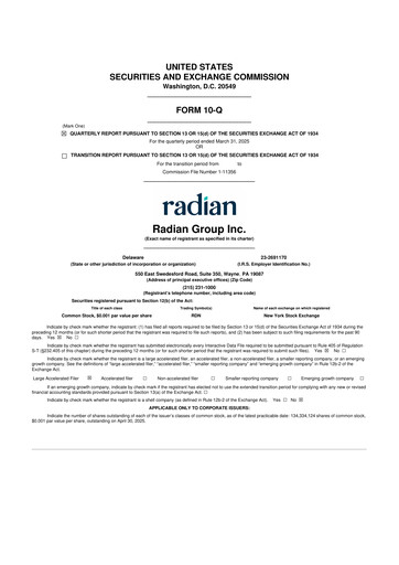 Thumbnail Radian Group
 10-Q Quarterly Report FY2025 