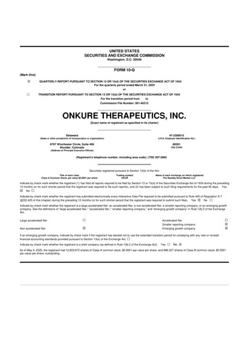 Thumbnail OnKure Therapeutics 10-Q Quarterly Report FY2025 