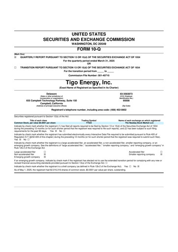 Vorschaubild Tigo Energy 10-Q Quartalsbericht 2025 