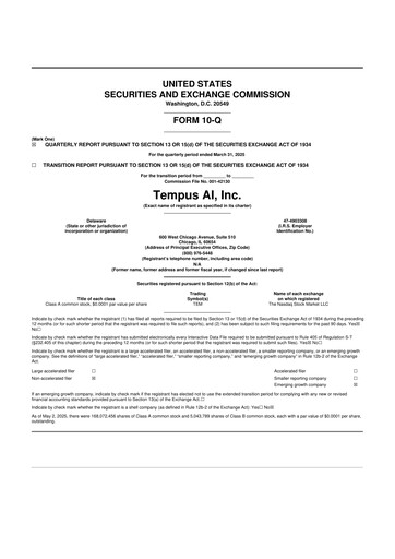 Vorschaubild Tempus AI 10-Q Quartalsbericht 2025 