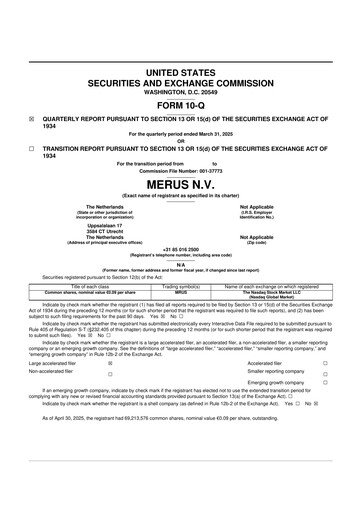 Thumbnail Merus 10-Q Quarterly Report FY2025 
