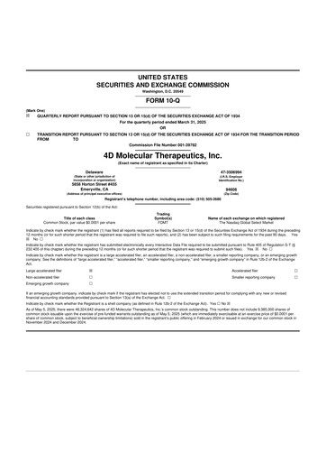 Thumbnail 4D Molecular Therapeutics 10-Q Quarterly Report FY2025 