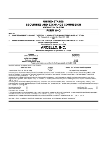 Thumbnail Arcellx 10-Q Quarterly Report FY2025 