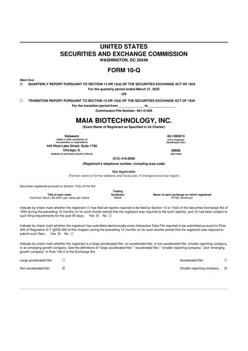 Thumbnail MAIA Biotechnology 10-Q Quarterly Report FY2025 