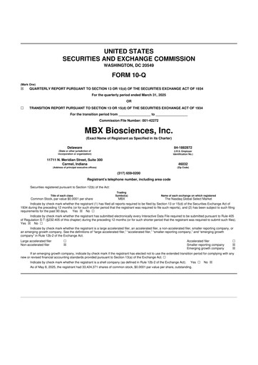 Thumbnail MBX Biosciences 10-Q Quarterly Report FY2025 