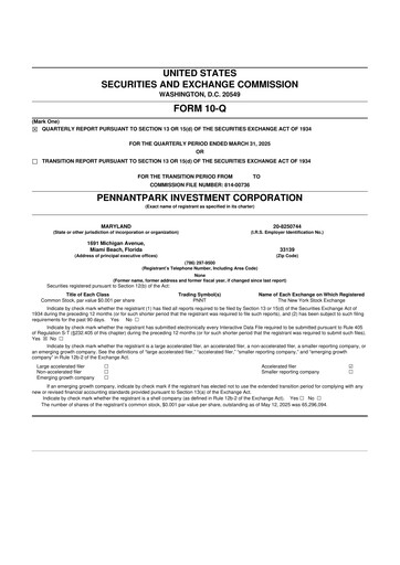 Vorschaubild PennantPark Investment 10-Q Quartalsbericht 2025 