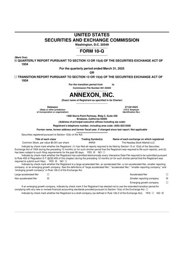 Thumbnail Annexon 10-Q Quarterly Report FY2025 