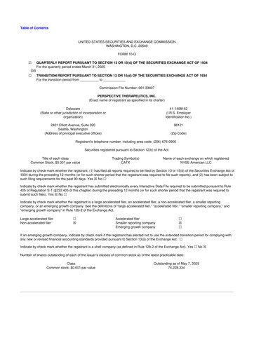 Thumbnail Perspective Therapeutics 10-Q Quarterly Report FY2025 