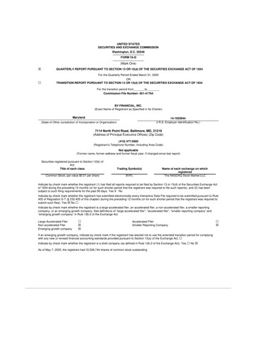 Thumbnail BV Financial 10-Q Quarterly Report FY2025 