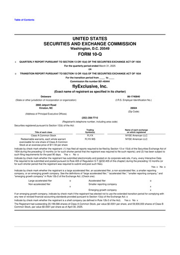 Thumbnail flyExclusive 10-Q Quarterly Report FY2025 