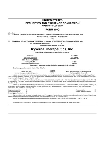 Thumbnail Kyverna Therapeutics 10-Q Quarterly Report FY2025 