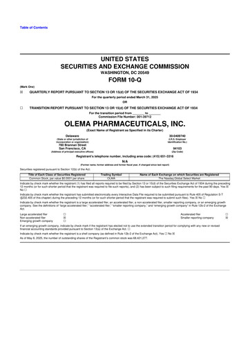 Thumbnail Olema Pharmaceuticals 10-Q Quarterly Report FY2025 