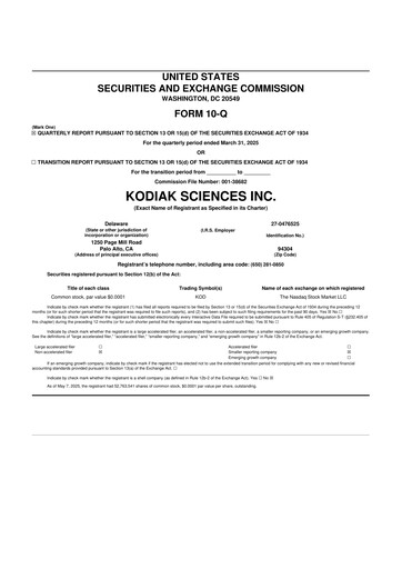 Thumbnail Kodiak Sciences
 10-Q Quarterly Report FY2025 