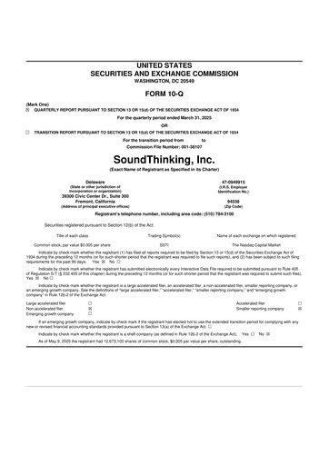 Thumbnail SoundThinking 
 (ShotSpotter) 10-Q Quarterly Report FY2025 