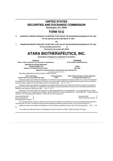 Thumbnail Atara Biotherapeutics 10-Q Quarterly Report FY2025 