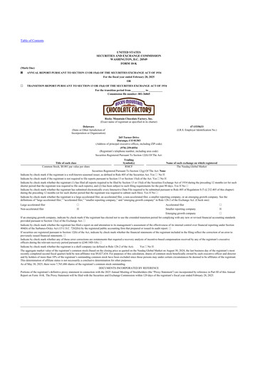 Thumbnail Rocky Mountain Chocolate Factory 10-K Annual Report 2025