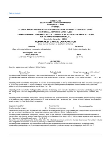 Thumbnail Old Market Capital Corporation 10-K Annual Report 2025