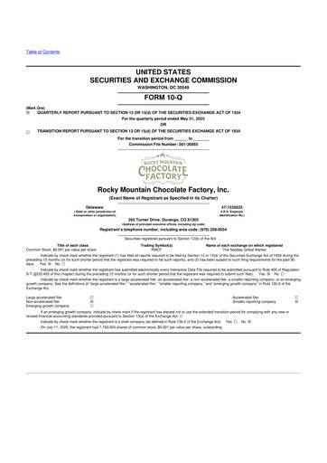 Thumbnail Rocky Mountain Chocolate Factory 10-Q Quarterly Report FY2026 