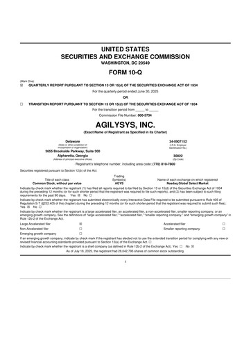Thumbnail Agilysys 10-Q Quarterly Report FY2025 