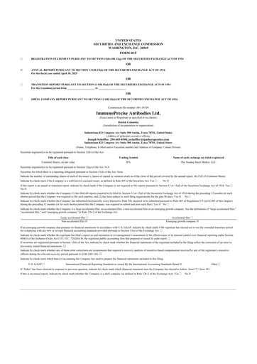 Thumbnail ImmunoPrecise Antibodies 20-F Annual Report 2025